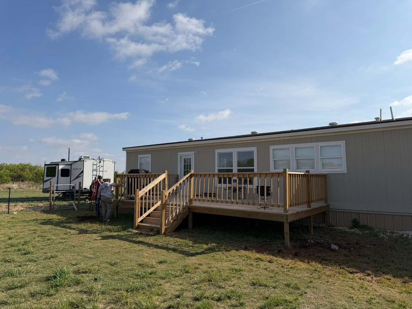 Deck build in progress — Abilene TX