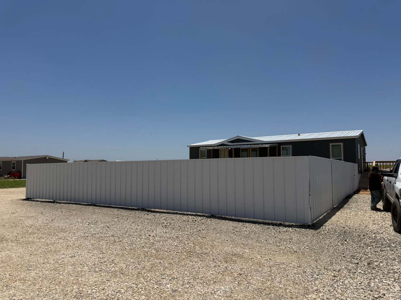 Steel privacy fence — full property, Abilene TX