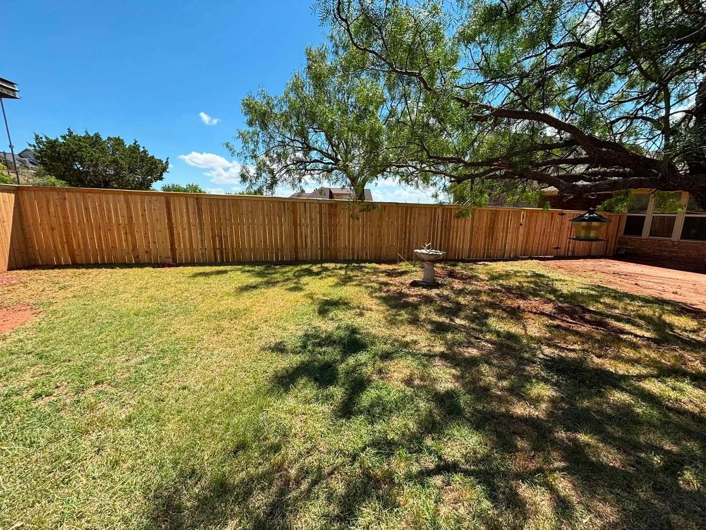 Natural cedar privacy fence — Abilene TX